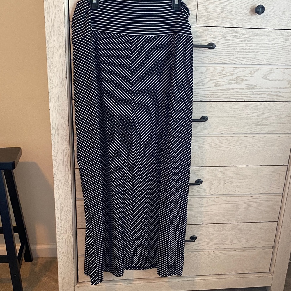 Striped Black and White Maxi Skirt